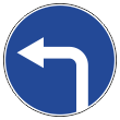 Дорожный знак 4.1.3 «Движение налево» (металл 0,8 мм, I типоразмер: диаметр 600 мм, С/О пленка: тип А коммерческая)